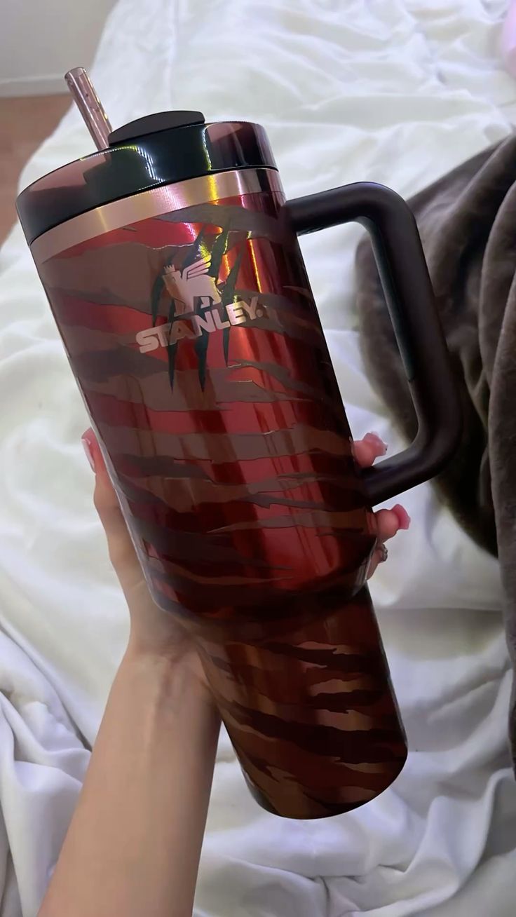 Stanley Stainless Steel Tumbler Brown Red